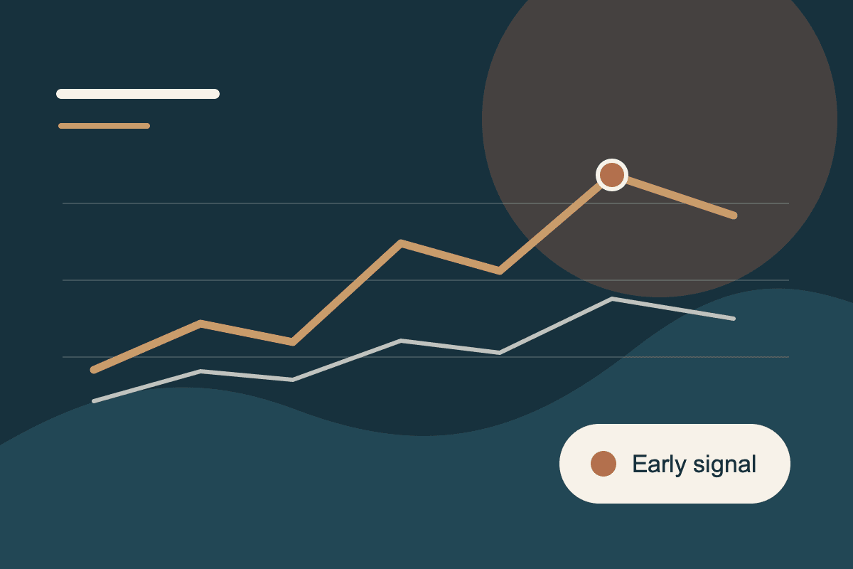 Editorial illustration of a portfolio risk monitoring dashboard